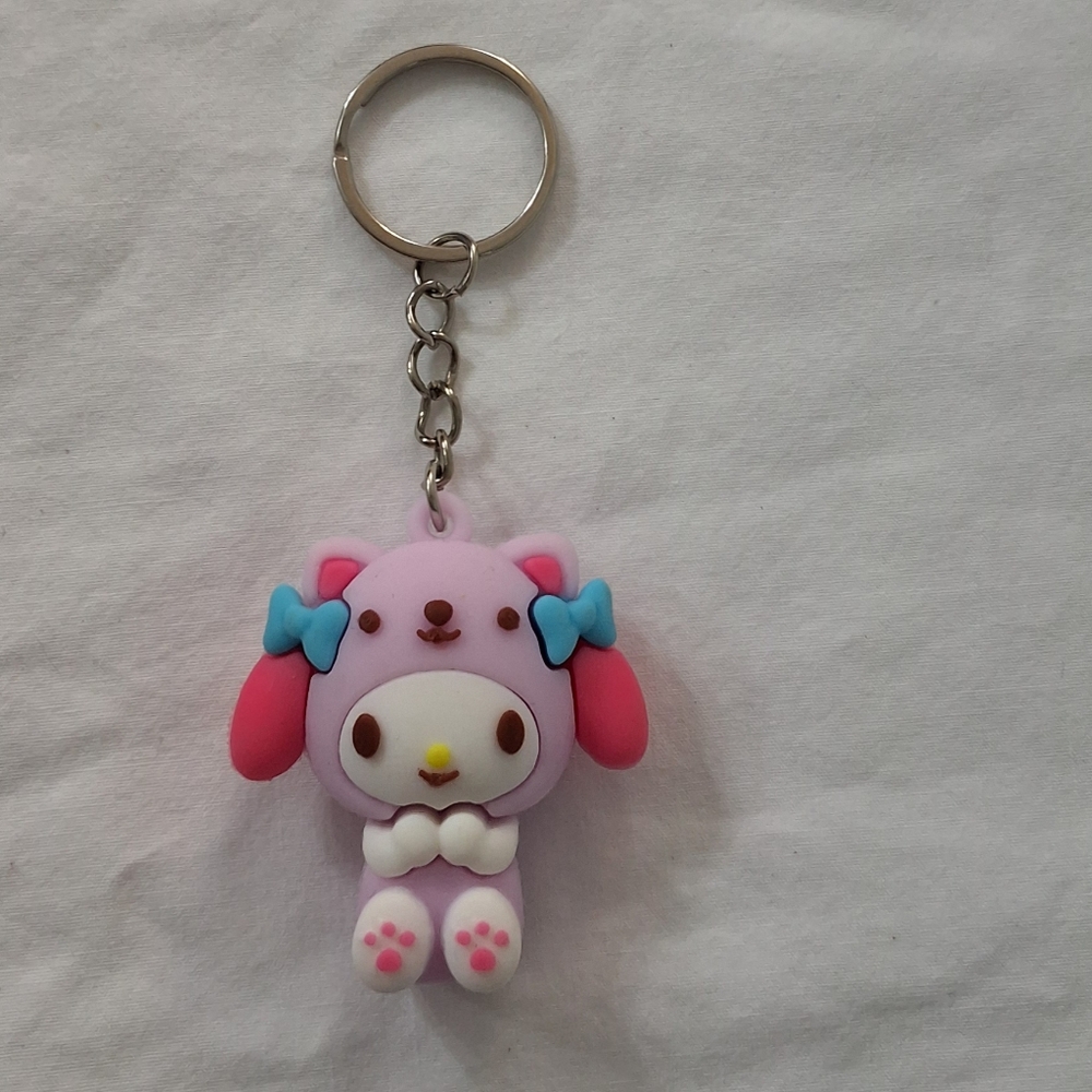 Cute My Melody Silicone Keychain, NEW